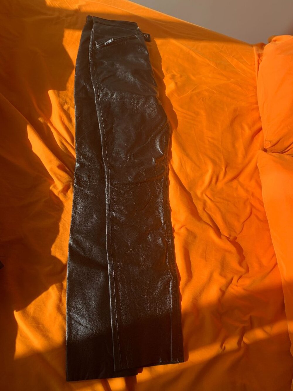 Northbound Leather "Two-Zippered-Pocket Leather Pants" (style 6131; size 30)